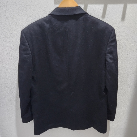Cashmere 100% Hathaway Platinum Blazer Black Jacket MADE IN ITALY Size 38 SHORT - Picture 2 of 10